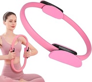 Upgrade Pilates Ring Fitness Circle,Lightweight & Durable Foam Padded Handles, Flexible Resistance E