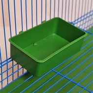ที่กล่องอาบน้ำกรงสัตว์อ่างอาบน้ำอเนกประสงค์ถาดอาหารสีเขียวสุดสร้างสรรค์สำหรับนกแก้ว