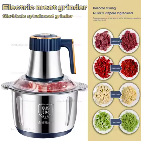 5L Electric Meat Grinders 304 Stainless Steel food processors Multifunctional Vegetable Slicer Chopp