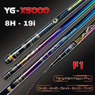 Cần Câu Tay Cần Câu Cá YG 8H X5000 Carbon Xoắn Săn HàngTặng Kèm Ngọn Phụ