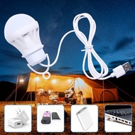 Portable USB LED Lamp Bulb Mini Camping Lantern 5V Hanging Tent Fishing Night Light Book Reading Powerbank Birght Table Lamp
