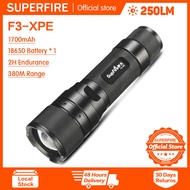 SUPERFIRE F3 Zoom Flashlight Mini Portable High Brightness LED Torch Outdoor