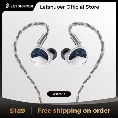 LETSHUOER Astralis HiFi In-Ear Earphones 15.5mm 5th-Generation Proprietary Ring-Type Planar Diaphrag