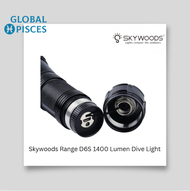 Skywoods Range D6S 1400 Lumen Dive Light for scuba diving