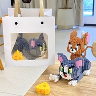 Tom and Mouse Micro-Diamond Type Assembling Small Particle Building Blocks Children's Toys Cartoon C