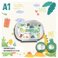 Miso CUSTOM CHARACTER DINO Meal Box Lunch Box Food Storage Box 2GRID/3GRID