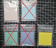 [手帳素材] 防水透明便利貼 (LL)淺粉紅色/(MM)黃色