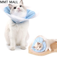 MMT ป้องกันการเลีย แมวเอลิซาเบธวงกลม ปรับได้ปรับได้ พีวีซีสองชั้น กรวยคอลูกแมว นุ่มนุ่มๆ สะดวกสบายสบ