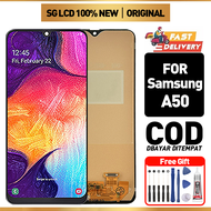 LCD SAMSUNG A50 Original lcd hp Layar Sentuh Fullset ori 100% Glass Touchscreen Digitizer COD Pengir