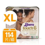 【麗貝樂 Libero】Touch嬰兒紙尿褲6號(XL-36片x3包/箱)綠色升級