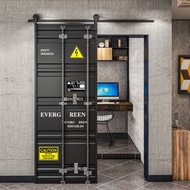 Besi Tempa Gaya Perindustrian Vintaj Pintu Bekas Pintu Barn Trek Gelongsor Pintu Mudah Alih Pintu Be