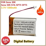 FOR Sena 30K Sena 50S S7A-SP75 SP75 Motorcycle Bluetooth Headset 3.7V 1300mAh