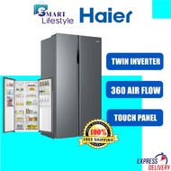 Haier Inverter Side By Side Refrigerator HSR3918FNPG / HITACHI 525L Inverter Side By Side Refrigerator HRSN9552DXMY