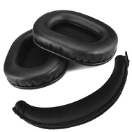 Earpad + Headband Compatible with Sony MDR-7506, MDR-V6, MDR-CD900ST Headphone Replacement Ear Pad +