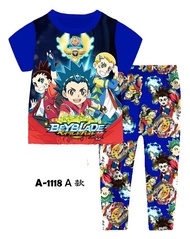 Baju Tidur Budak Lelaki Boy Fashion Baju Budak  Pyjamas   Sleepwear Ailubee Beyblade A1118A