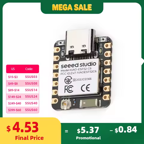 ESP32C6 mini development board XIAO esp32 c6-2.4 GHz WiFi6,BlE5.3,Zigbee Thread (802.15.4)ESP Rain M