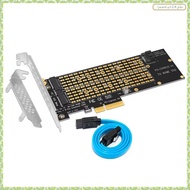 [J X Q K] PCIE to M2 Adapter M.2 NVMe Key-M NGFF Key-B Adapter for 2230 2242 2260 2280 22110 SSD to 