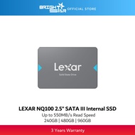 LEXAR NQ100 2.5" SATA III Internal SSD - 240GB/480GB/960GB