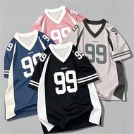 Casual Wear Free Custom Number 99 Simple Design Short Sleeve Jersey,Unisex for Men Women Daily Offic