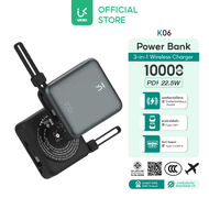 (CCC) UKIKI Mini Powerbank 3-in-1 Wireless Charger 10000mAh ชาร์จเร็ว 22.5W สายในตัว Type-C / Lightn