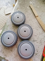 ล้อ ล้อรถเข็น ล้อยาง TPR ล้ออเนกประสงค์ ล้อเปล่ายางเทา เข็นนิ่ม เข็นลื่นเงียบ ไม่ทำให้พื้นเป็นรอย มี