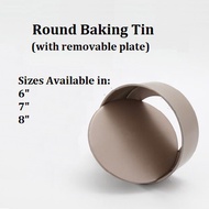 [SG Seller] 6, 7 or 8 Inch Round Cake Baking Tin Pan with Removable Bottom Plate