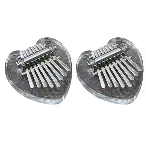 RTENTE-8-Key Mini Kalimba Rainbow Transparent Crystal Kalimba Finger Piano Instrument