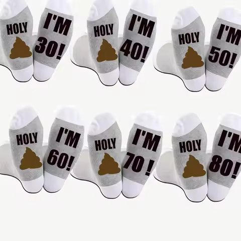 Holy I'm 30 40 50 60 70 80 years old 30th 40th 50th 60th 70th 80th birthday party socks gift sister 