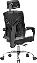 WYCSAD Ergonomic Desk Chair, High Back Mesh Office Computer Chair with Height Adjustable Seat and Lumbar Support, Gaming Chair for Adults Kids, Bearing 150kg (Color : Black) Decoration
