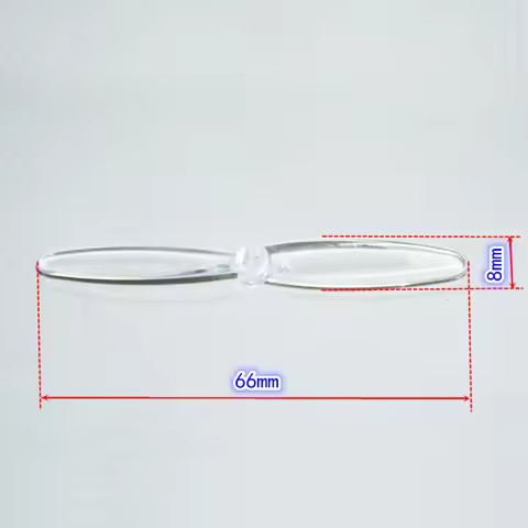 2PCS 66mm Transparent Propellers Fit 1020 Coreless Motor 1.2mm CW CCW Props Spare Parts Mini RC Quad