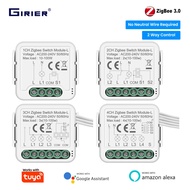 GIRIER Tuya ZigBee 3.0,,1/2/3/4DIY,,Alexa、Hey Google  GIRIER Berfungsi dengan Modul Suis Pintar Tuya