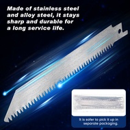 10-Pack 6-Inch Stainless Steel Reciprocating Saw Blades, Food Grade Saber Saw Blades for Frozen Meat