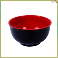 zhihuicx  Imitation Porcelain Soup Bowl Soy Dipping Bowls Red Black Anti-drop