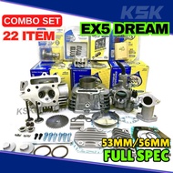 Ex5 Dream Combo Set ESPADA[Spec53/56](Head Racing/Block Racing/Carburetor/CDI/Cam Shaft)(espada comb