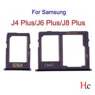 SIM Card Holder Tray Slot New High Quality Original For Samsung Galaxy J4 Plus J6 Plus J8 Plus J4 Core