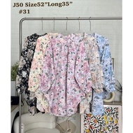 (A) Bunga Matahari  Blouse Aloha Hawaii Beach Dress girl fashion Spring And Summer Floral Dress .PHO