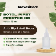 Frosted Flat Shoulder Glass Pipette Bottle Flat Shoulder Serum Bottle Frosted Serum Bottle/