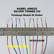22AWG Silver Stranded Cable Tinned Cu AWG22 AWG 22 Stranded White Cable/ Silver Tinned Cooper/ AWG22