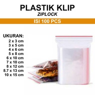 aiGooTan - PLASTIK KLIP (ISI 100) - Kemasan Plastic Obat Makanan Kecil Ziplock Zip Lock Murah Medan