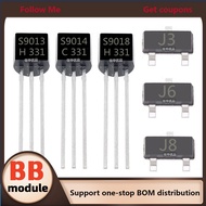 50pcs S9013 S9014 S9018 J3 J6 J8 In-Line Patch NPN Triode TO-92 SOT-23