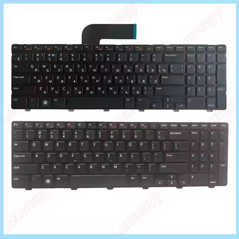 NEW for Dell Inspiron 15R N5110 M5110 N 5110 US /Russian Keyboard Black with frame