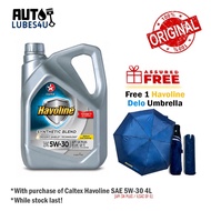 Caltex Havoline Semi Synthetic 5W30 4L (FOC Foldable Umbrella) - Caltex Car Engine Oil
