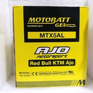 Aki Motobatt Smash,Titan,Tornado MOTOBATT GEL MTX5AL Universal 100%ori.Accessories  Motorcycle Asli 