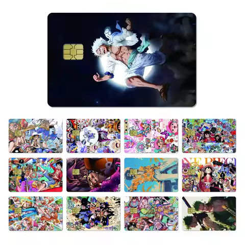Animation One Piece Joyboy Luffy Nami 2.5D HD Matte PVC Sticker Film Tape Skin for Credit Card Debit