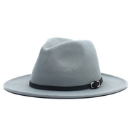 Fashionable Fedora Hat with A Buckle for Men Women Big Hat