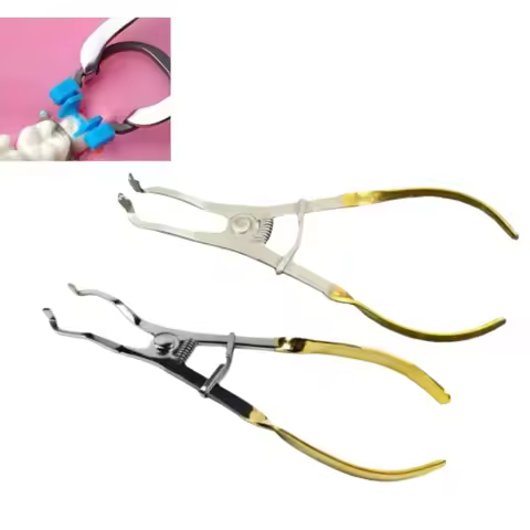 1pc Dental Matrix Placing Forcep Stainless Steel Matrix Clip Plier Rubber Dam Clamp Placement Forcep