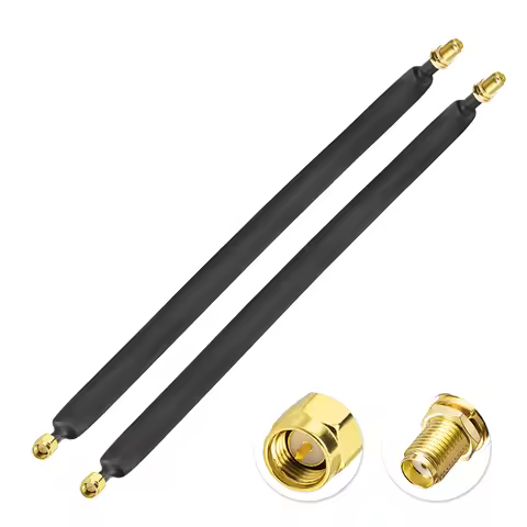 1pcs Flat Window/Door Pass Through RF Coaxial Cable Feed Thru SMA Male TO Female Extension for Heliu