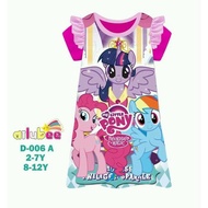 LITTLE PONY BAJU TIDUR / PIYAMA DASTER ANAK CEWEK AILUBEE D006 A