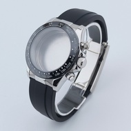 NEITON 40mm Sapphire Glass Quart สแตนเลสสตีลสายยาง Fit VK63 Quart Movement
