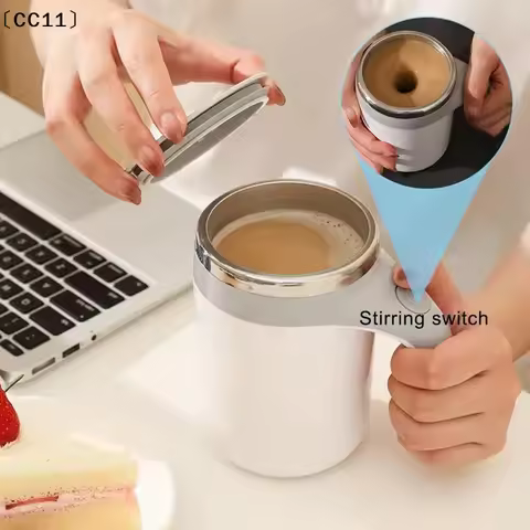 380ml Self Stirring Mug Automatic Magnetic Self Stirring Coffee Mug Travel Coffee Cup Insulated Rota